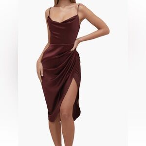 House of CB Reva Satin Dress